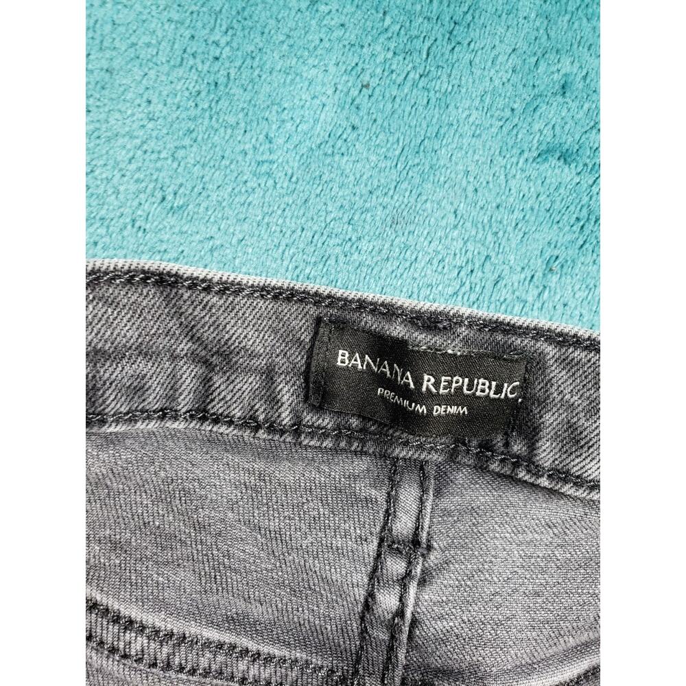 Banana Republic Jeans Size 28 Petite Women Black Pant Stretch High Rise Straight - Picture 3 of 14